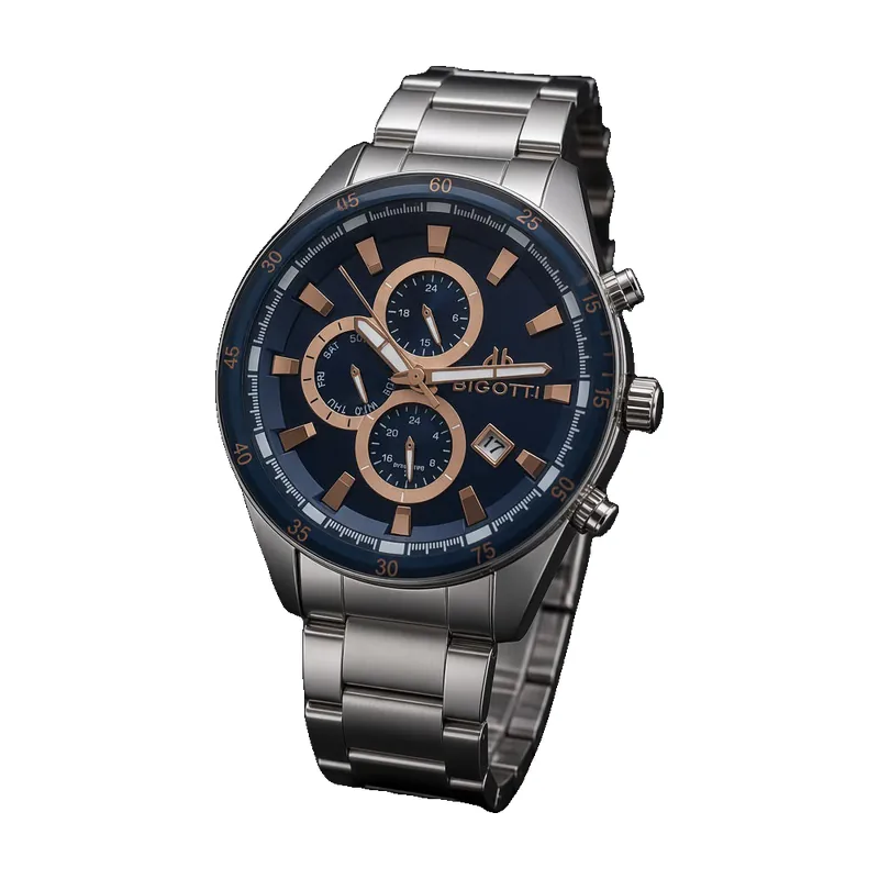 Bigotti Blue Rose Gold Multifunction