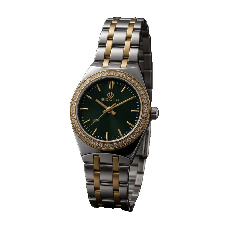 Bigotti Two Tone Green Crystal
