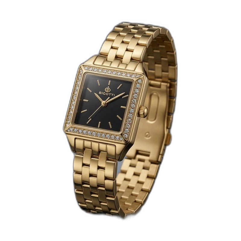Bigotti Gold Square Crystal