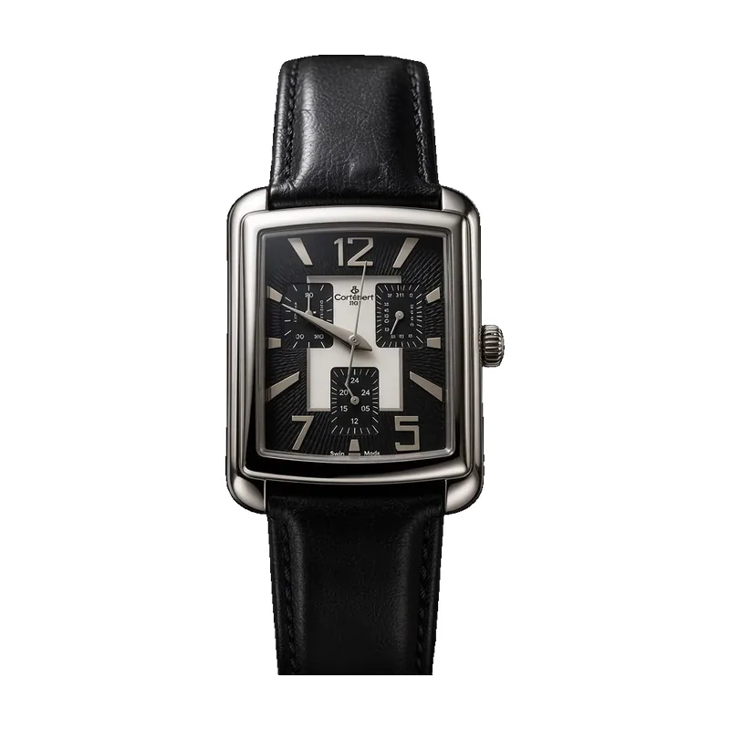 Cortébert Rectangular Multifunction Swiss Watch