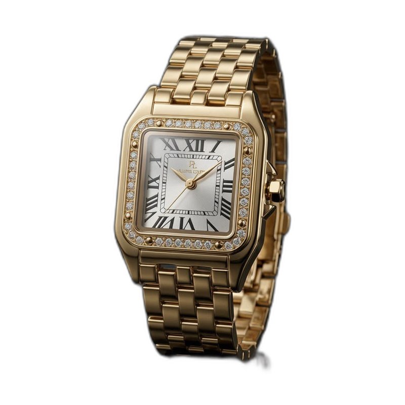 Philippe Lauren Gold Square Crystal