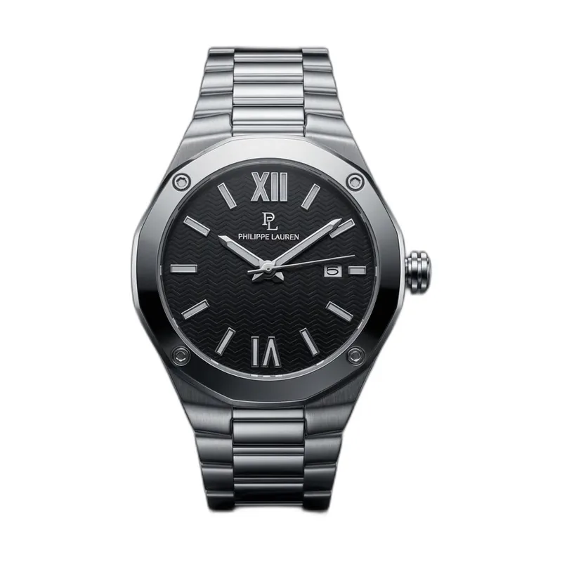 Philippe Lauren Steel Sport Black Dial