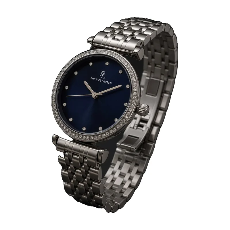 Philippe Lauren Steel Crystal Blue